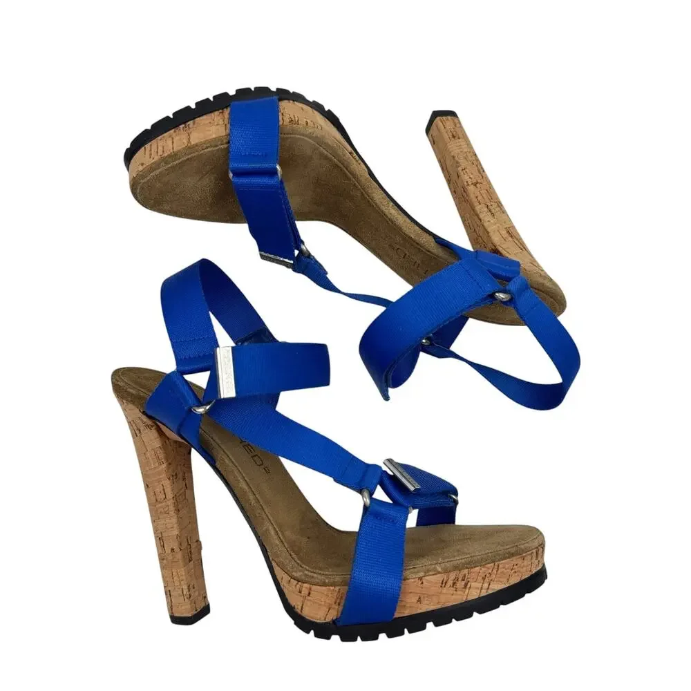 NEW Dsquared2 Nylon Strap Cork Heels